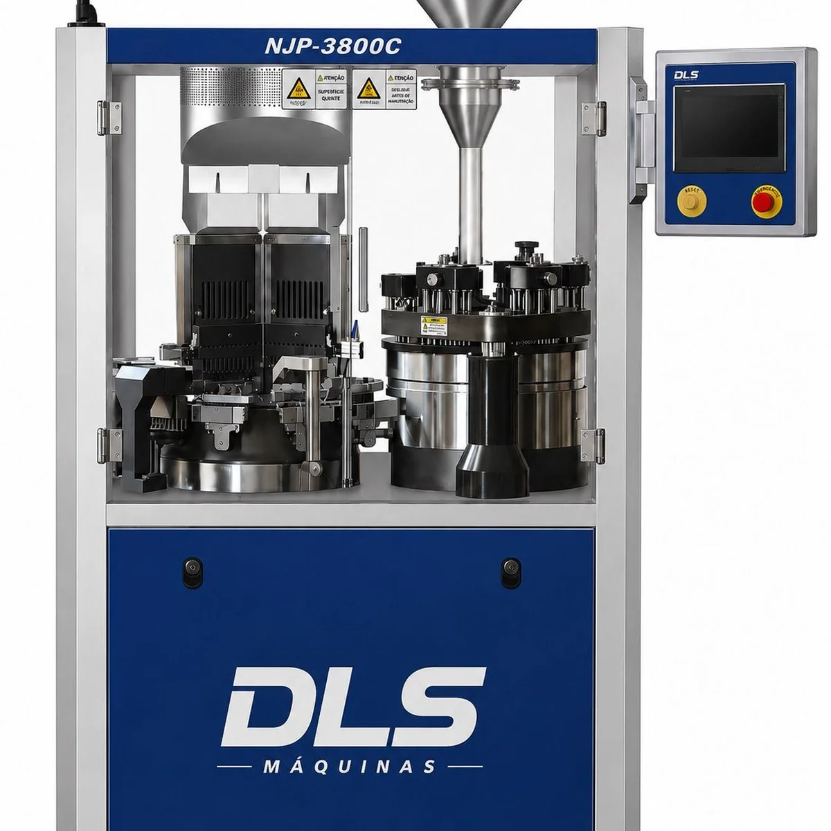 Encapsuladora Automática NJP 3800C, vista frontal do equipamento